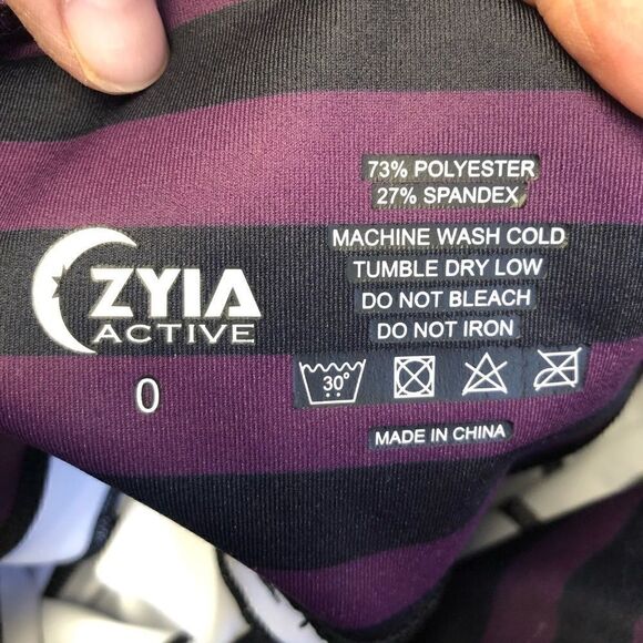 Zyia Pink Ombre Striped Leggings Size 0 - Picture 10 of 11